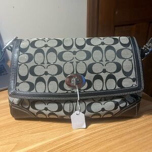 Coach Black and Gray Crossbody Bag